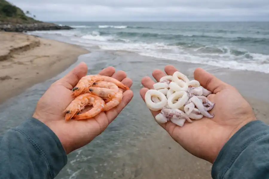 Iscas Naturais para Água Salgada: O Que Funciona de Verdade e Quando Usar Cada Uma 2 Como escolher iscas naturais para pesca em água salgada conforme o mar