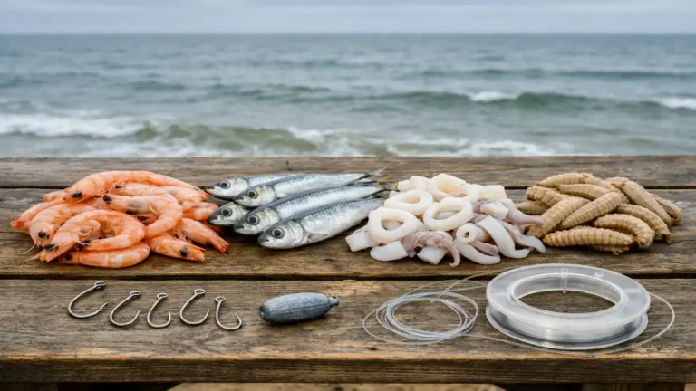 Iscas naturais para água salgada prontas para pesca de praia e mangue