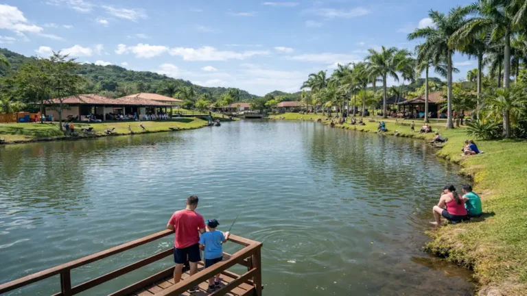 Pesque e pague no Brasil com estrutura completa para famílias