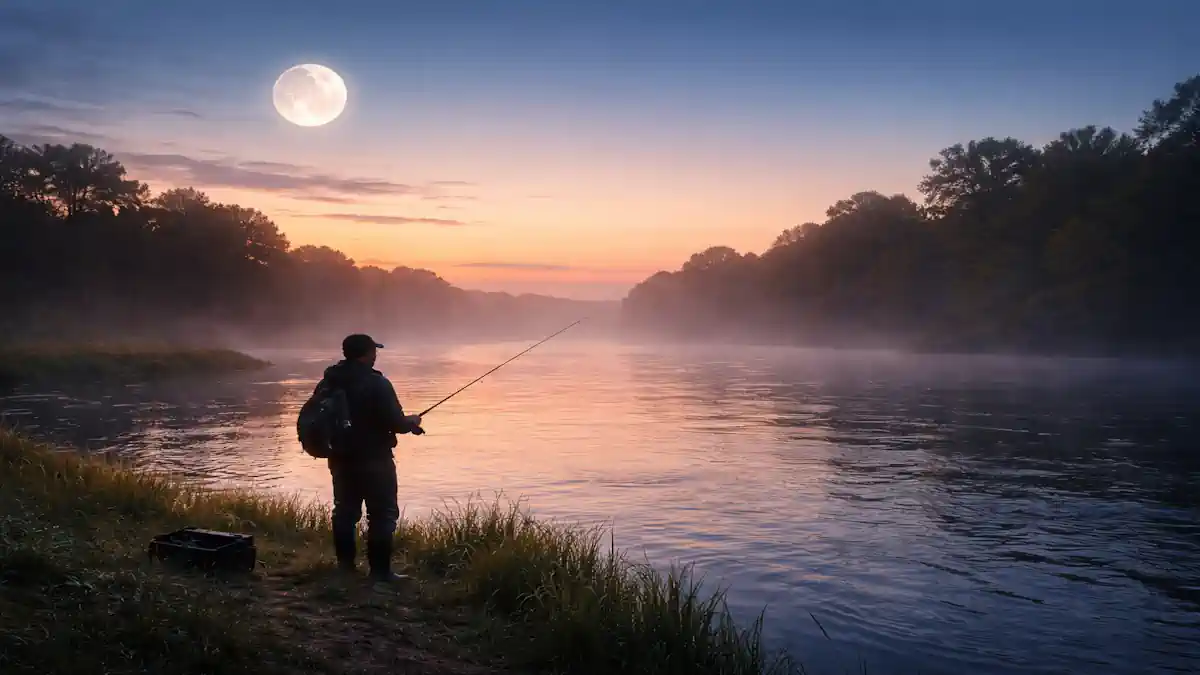 Melhor fase da lua para pescar combinada com amanhecer